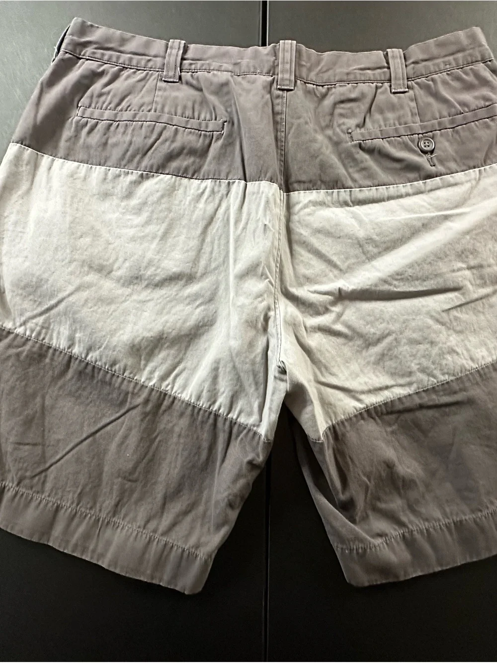 J. Crew Two-Tone Gray & Cream Flat Front Men's Shorts